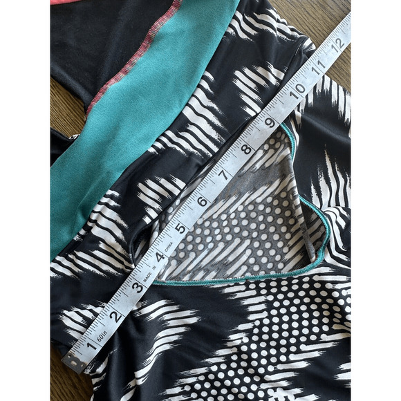 Autumn Teneyl Halter Dress Black and White Geometric Sz M - Picture 12 of 14